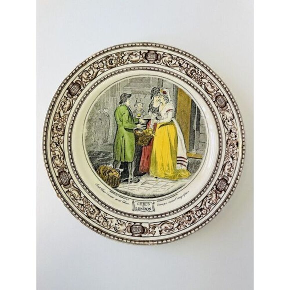 Vintage Adams England Cries Of London 10" Dinner Plate Sweet China Oranges